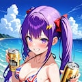 海でビールなうちの子 5枚目