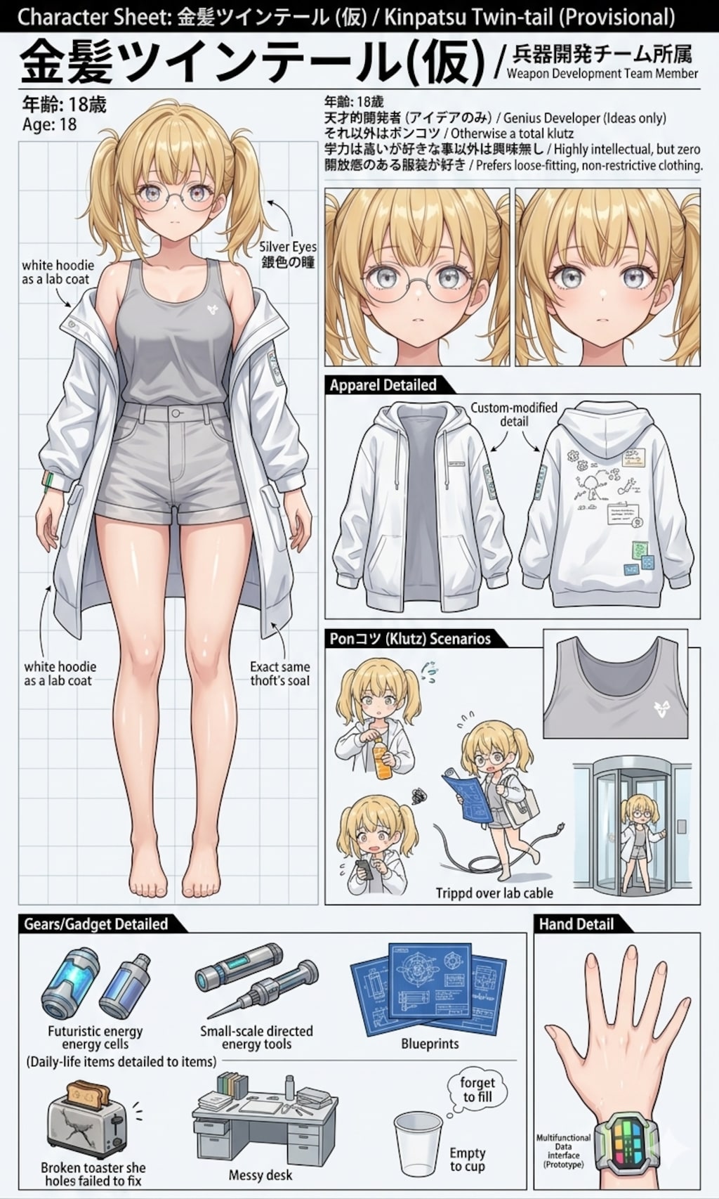 金髪ツインテールさんのキャラクターシート