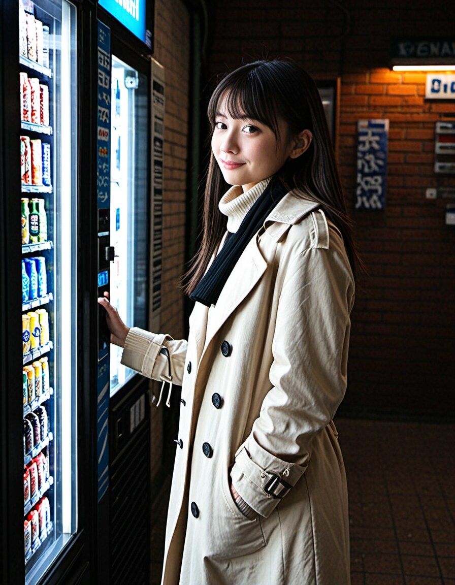 繁華街を歩く女性_1