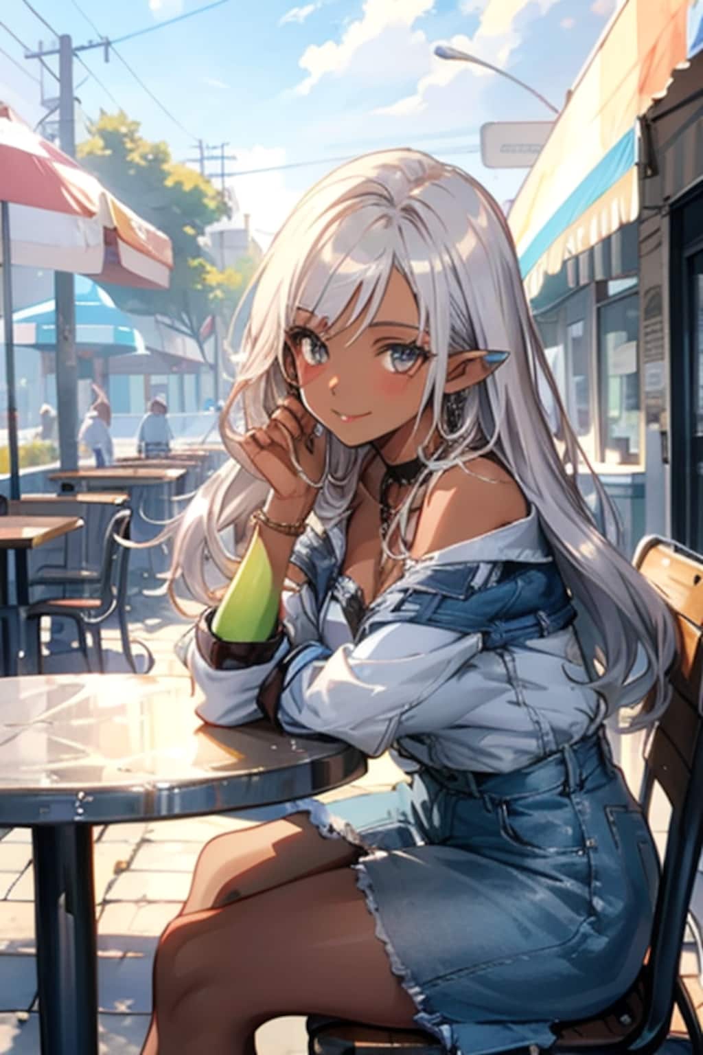 ダークエルフさんとカフェにて