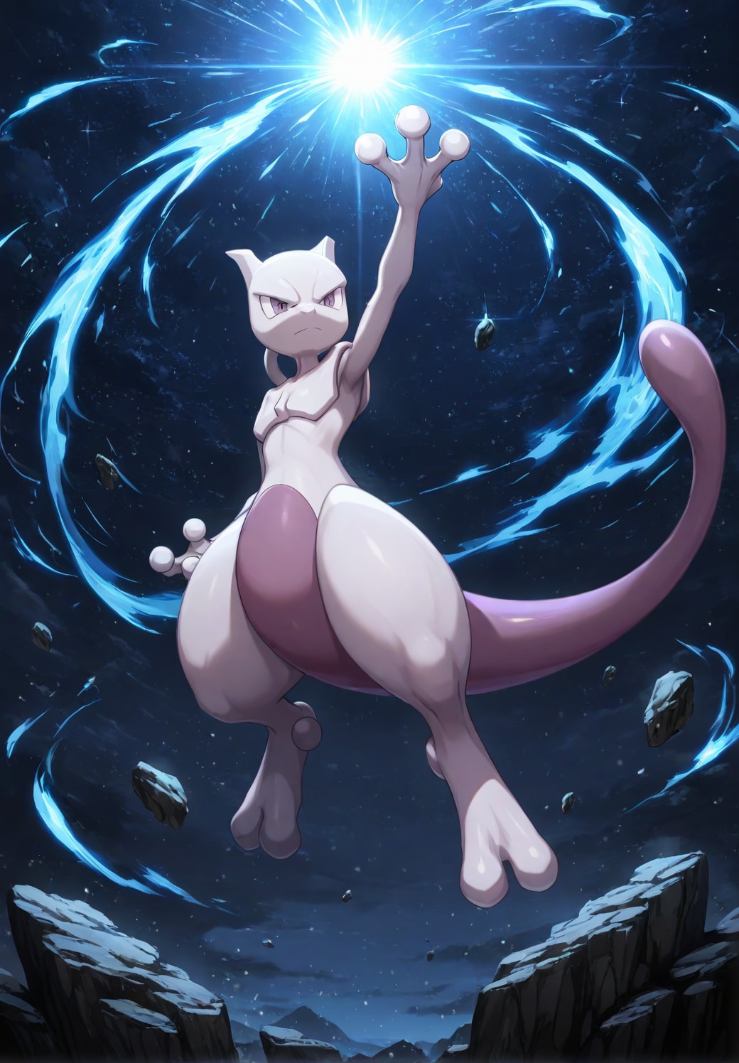ミュウツー/ポケモン#B (Mewtwo/Pokemon#B) | の人気AIイラスト・グラビア