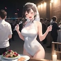 数あるウェディングドレスの中からスク水を選んだ女性 3枚目