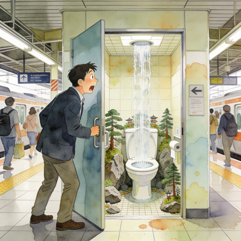 滝のおトイレ。