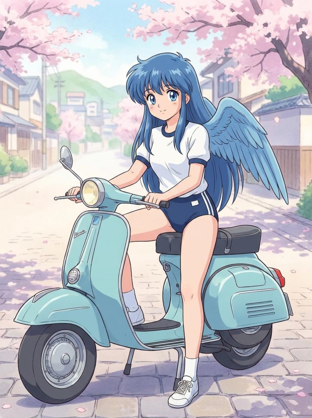 バイクに乗る天使少女_Flow
