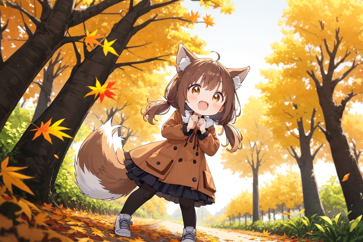 秋が来ました！　妖狐ちゃん　AQUA版 | の人気AIイラスト・グラビア