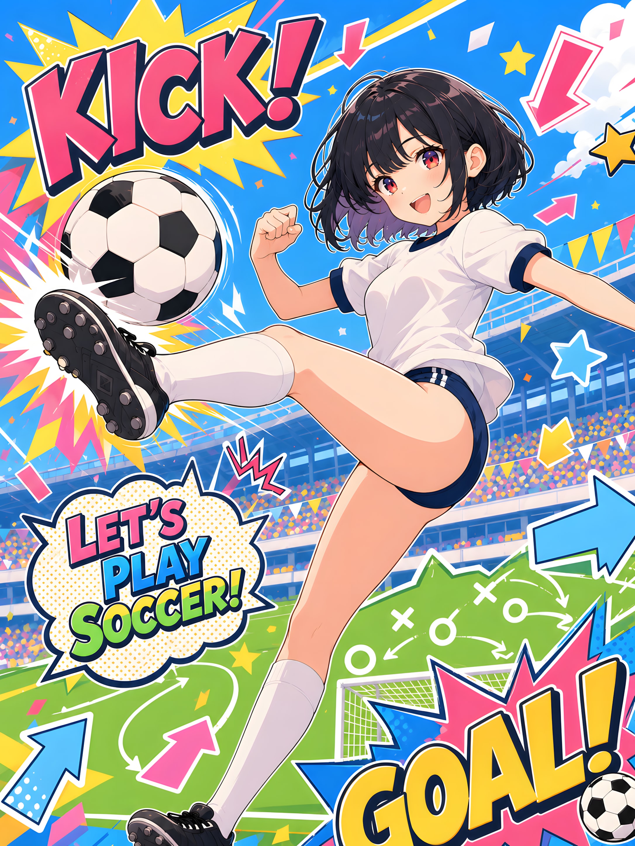 Let's play soccer‼️ ~ 黒髪ボブのブルマ娘１２４ ~