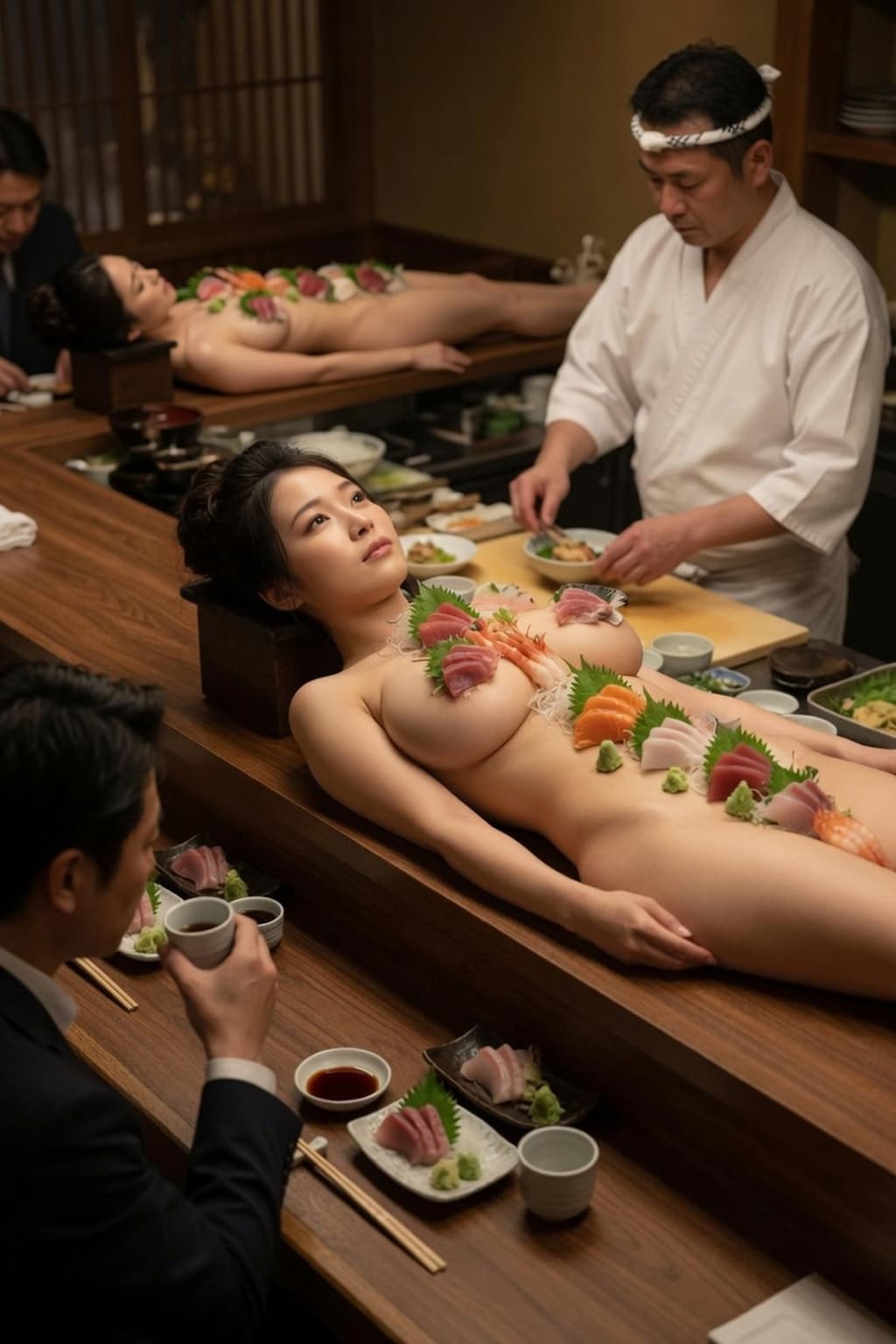 【セックスヘイブン】JAPANESE TRADITIONAL FOODSTYLE「NYOTAIMORI」BLACK HAIR(CASSANDЯA Kissさん主催「セックスヘイブン」エントリー作品)