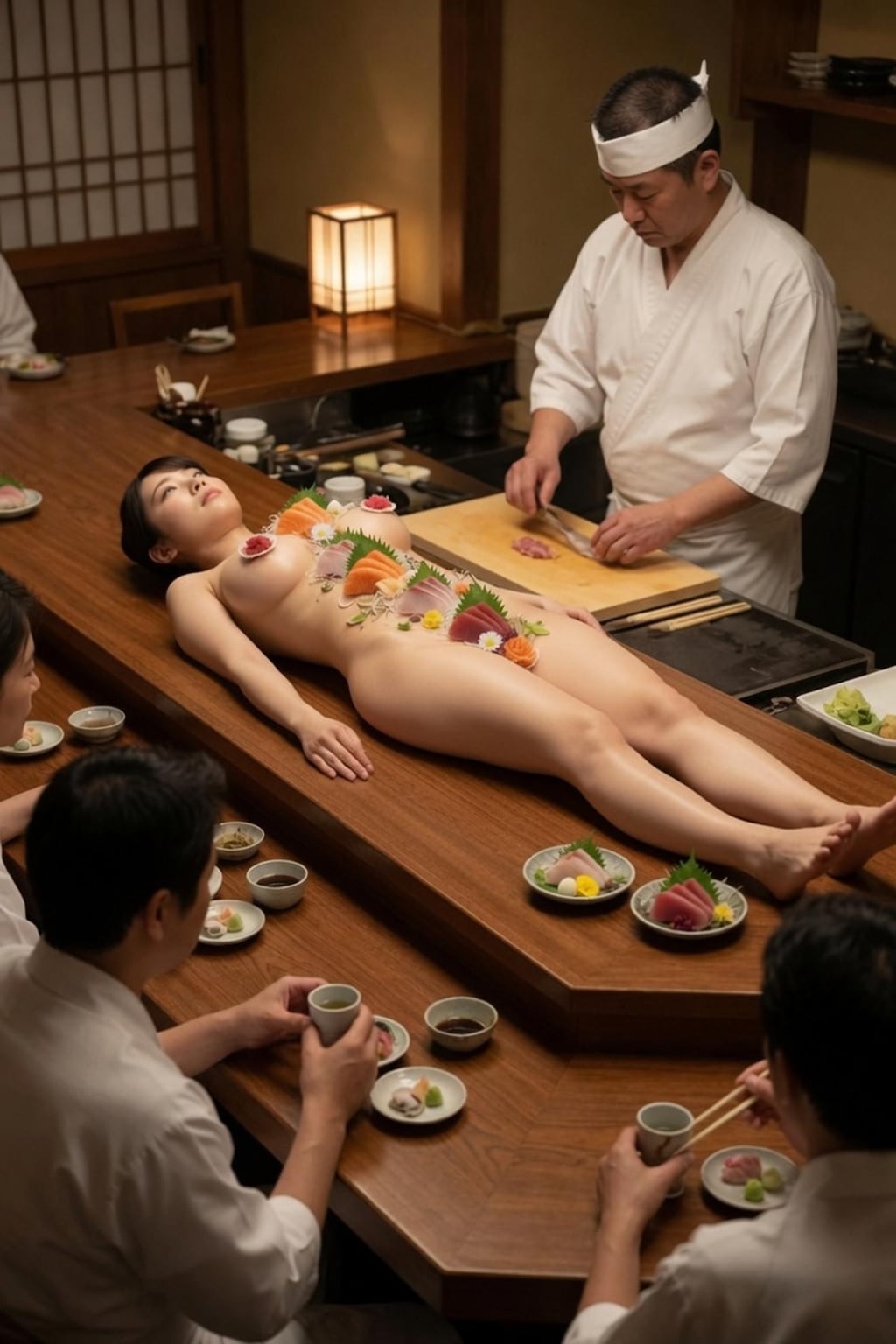 【セックスヘイブン】JAPANESE TRADITIONAL FOODSTYLE「NYOTAIMORI」BLACK HAIR(CASSANDЯA Kissさん主催「セックスヘイブン」エントリー作品)