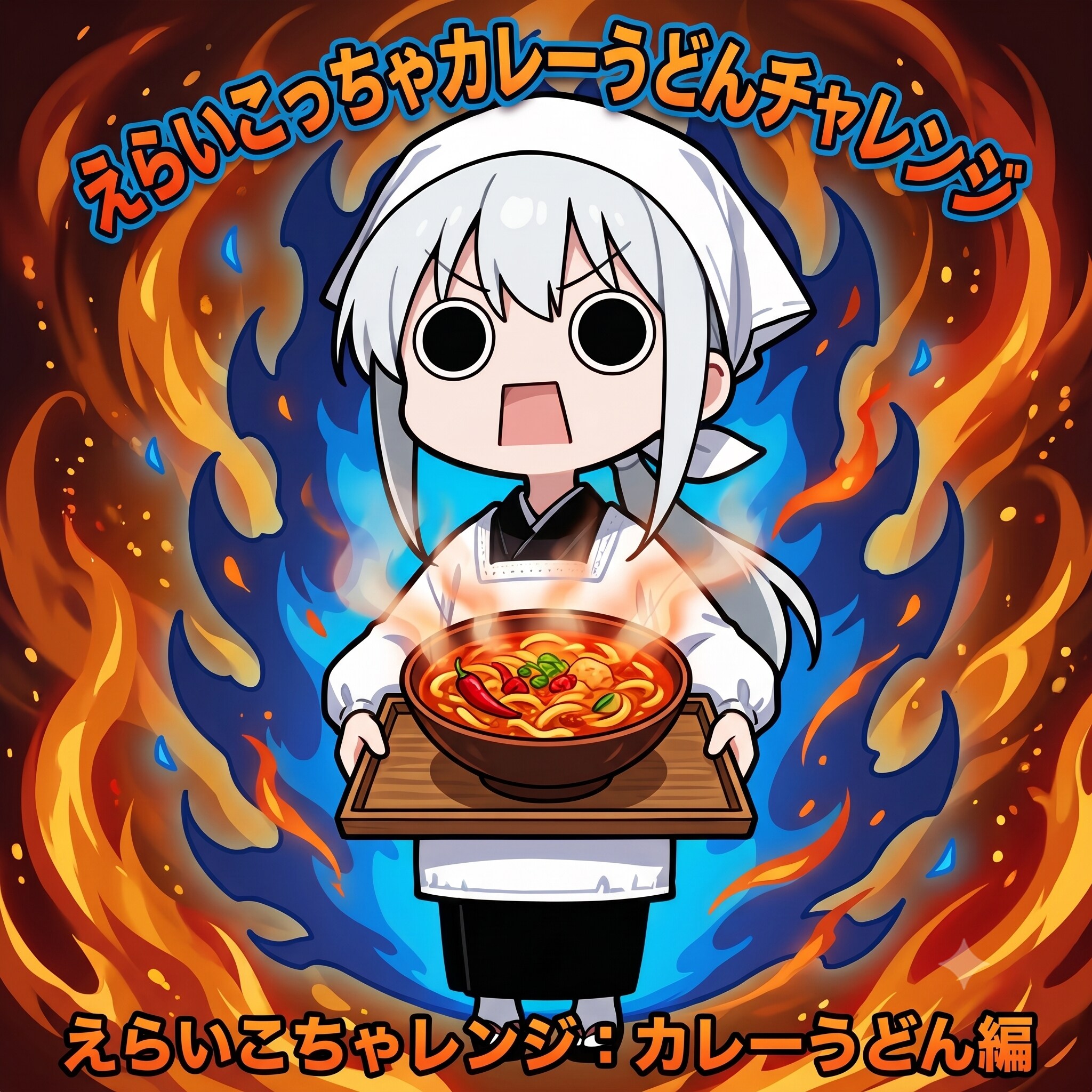 カレーうどんチャレンジのアシスタントえらいこっちゃ嬢 | の人気AIイラスト・グラビア