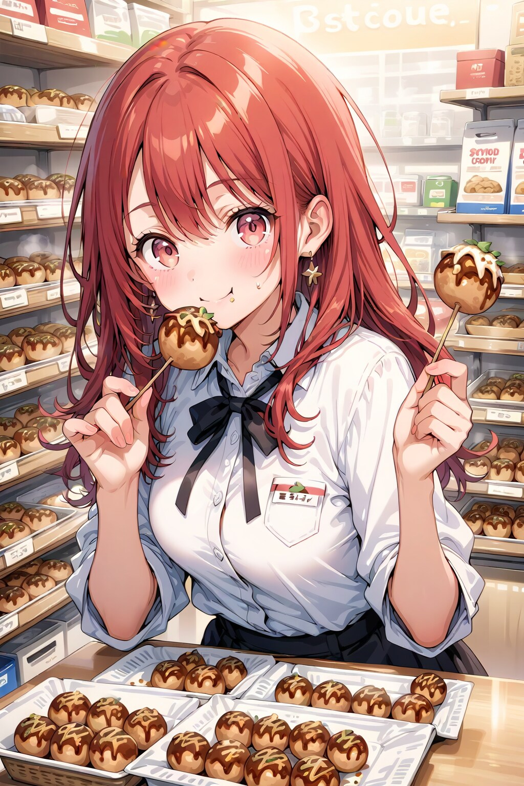 ストロングスタイルすぎるたこ焼き屋(リメイク) | の人気AIイラスト・グラビア