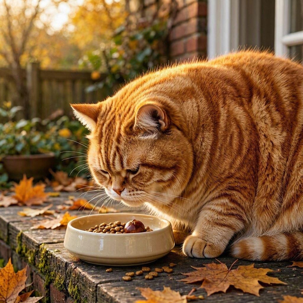 食欲の秋の猫