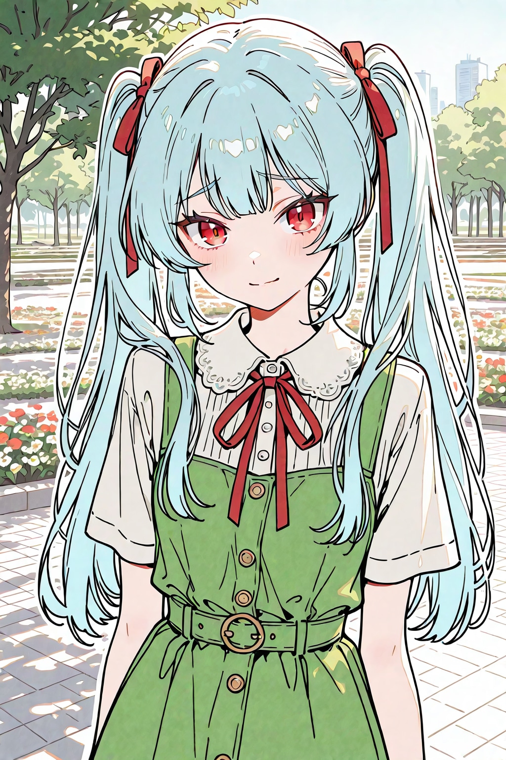 青髪ツインテちゃん