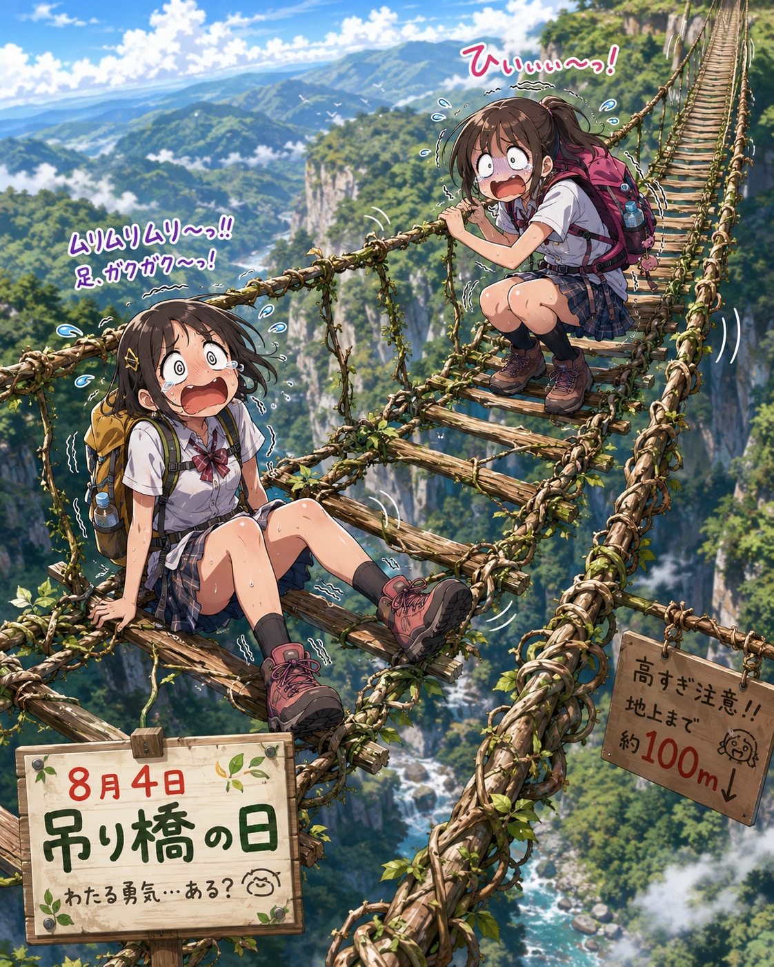 [今日は何の日 8/4] 吊り橋の日/橋の日