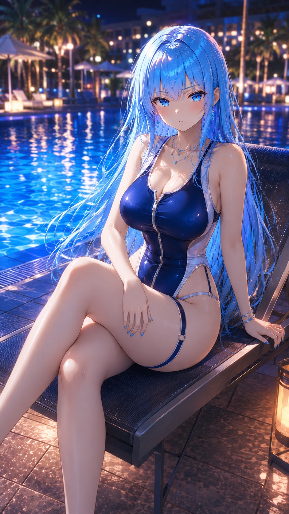 競泳水着のはずがスパイスーツみたいなジッパーが付いてしまった💧‬