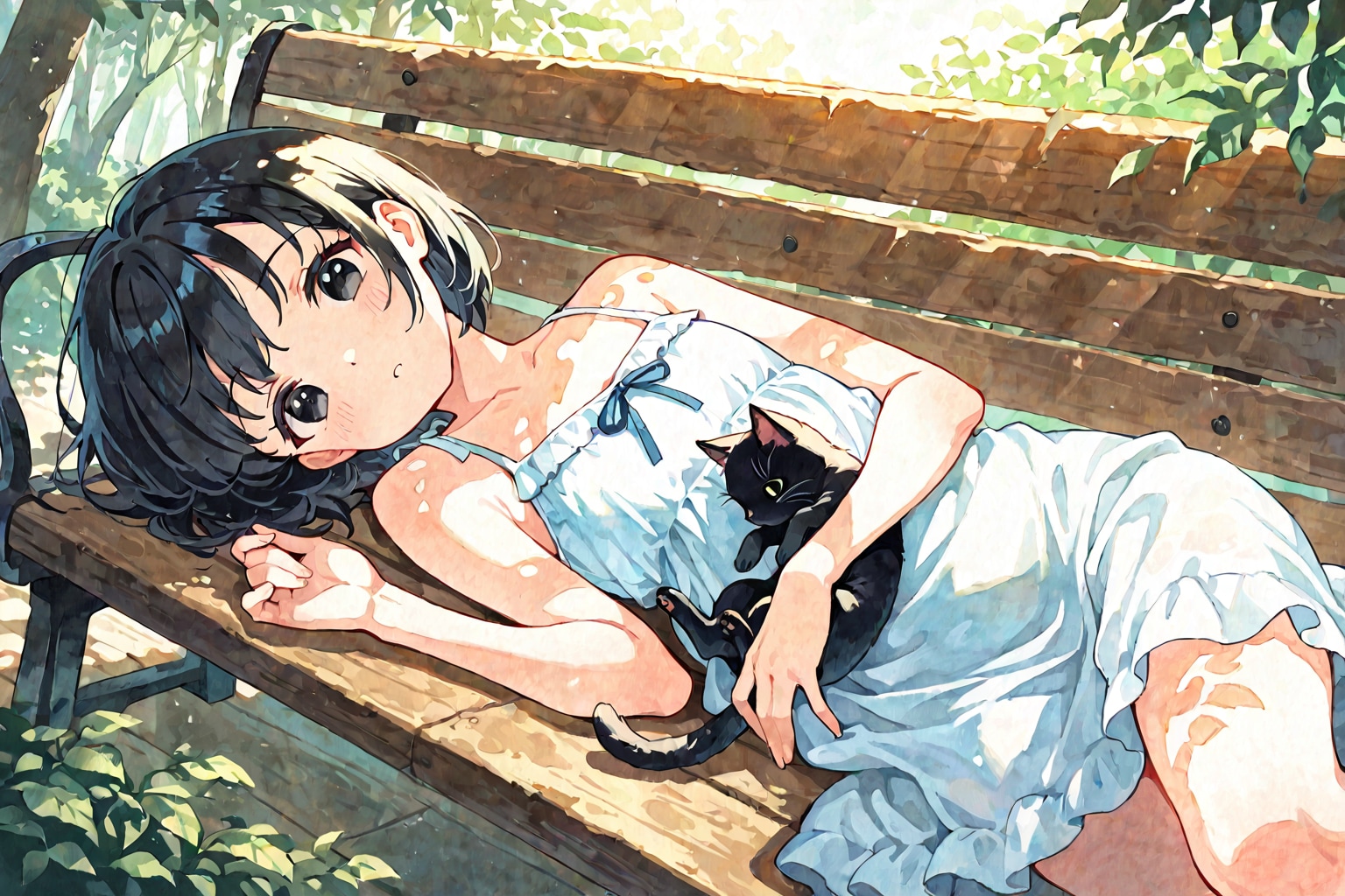 木漏れ日のベンチ