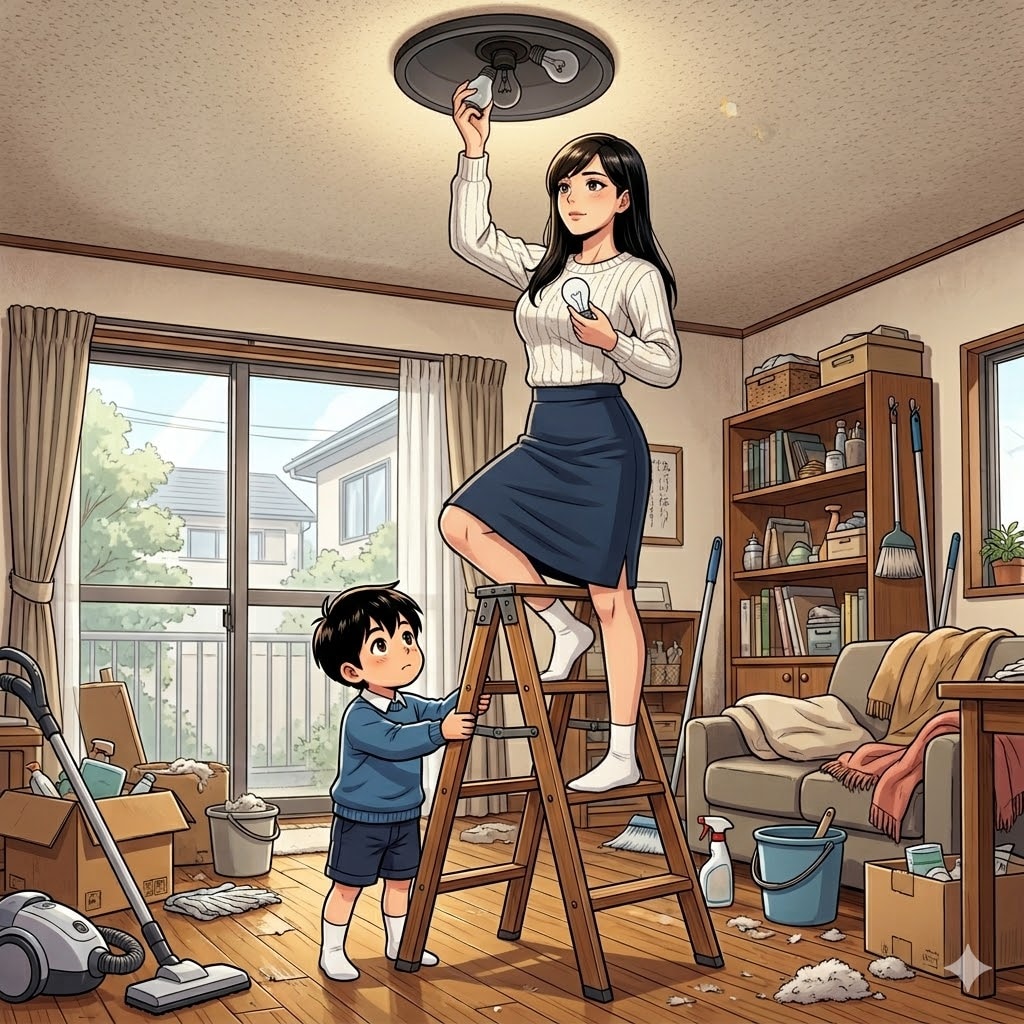 お姉さんと電球交換 | の人気AIイラスト・グラビア