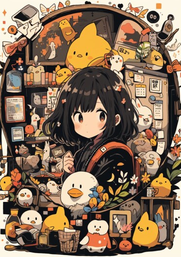 デートに出かける鏡の前