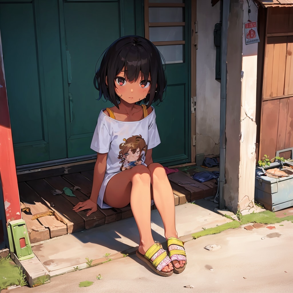 スラム街の少女