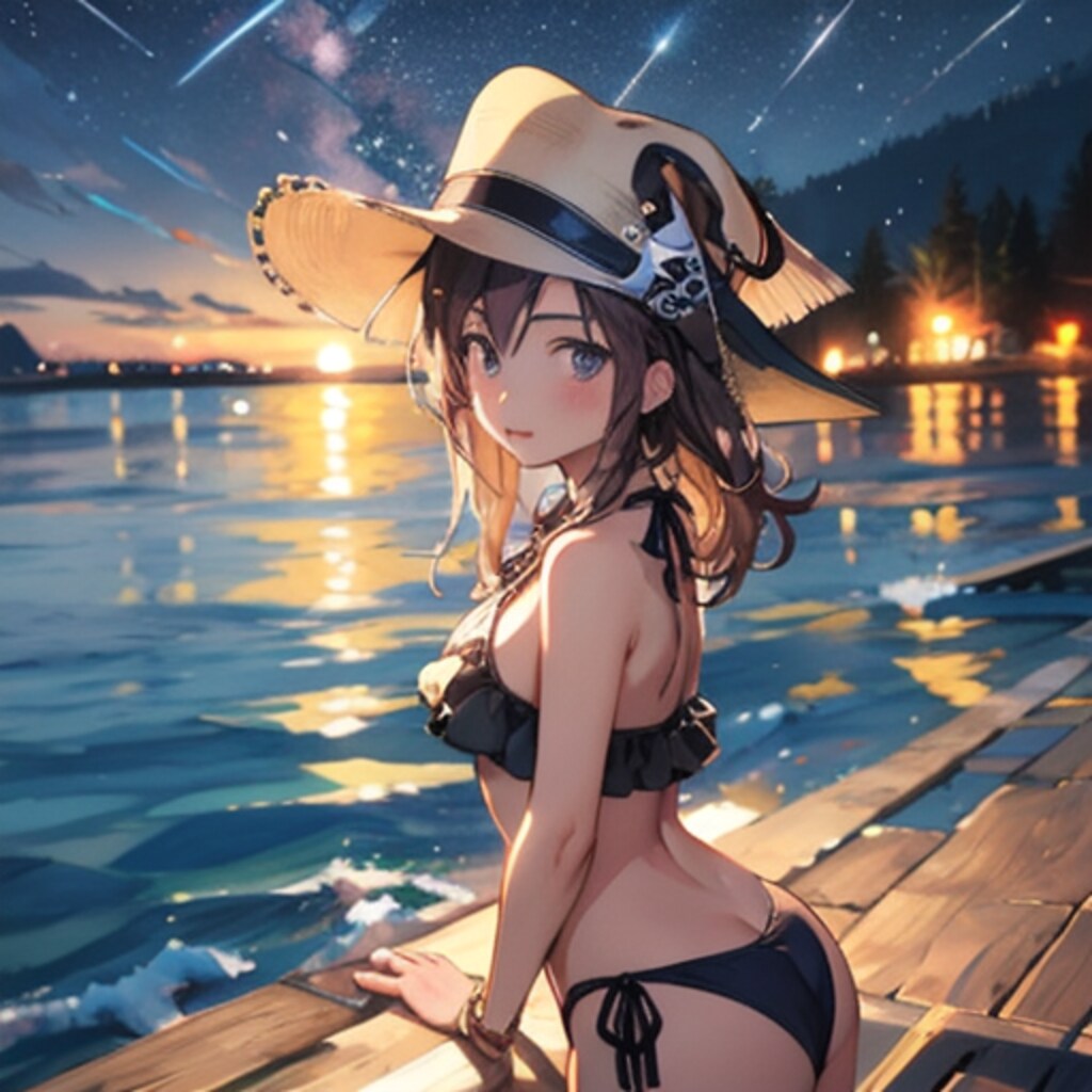 夜景とお洒落帽子250710