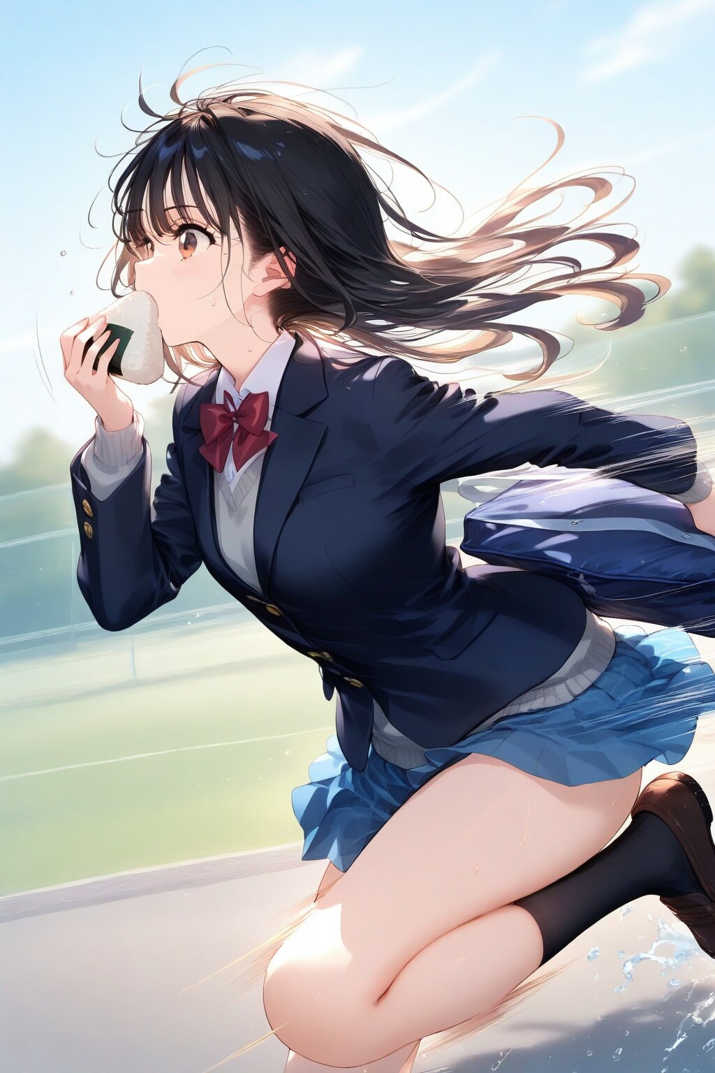 WAVE:おむすび少女 | の人気AIイラスト・グラビア