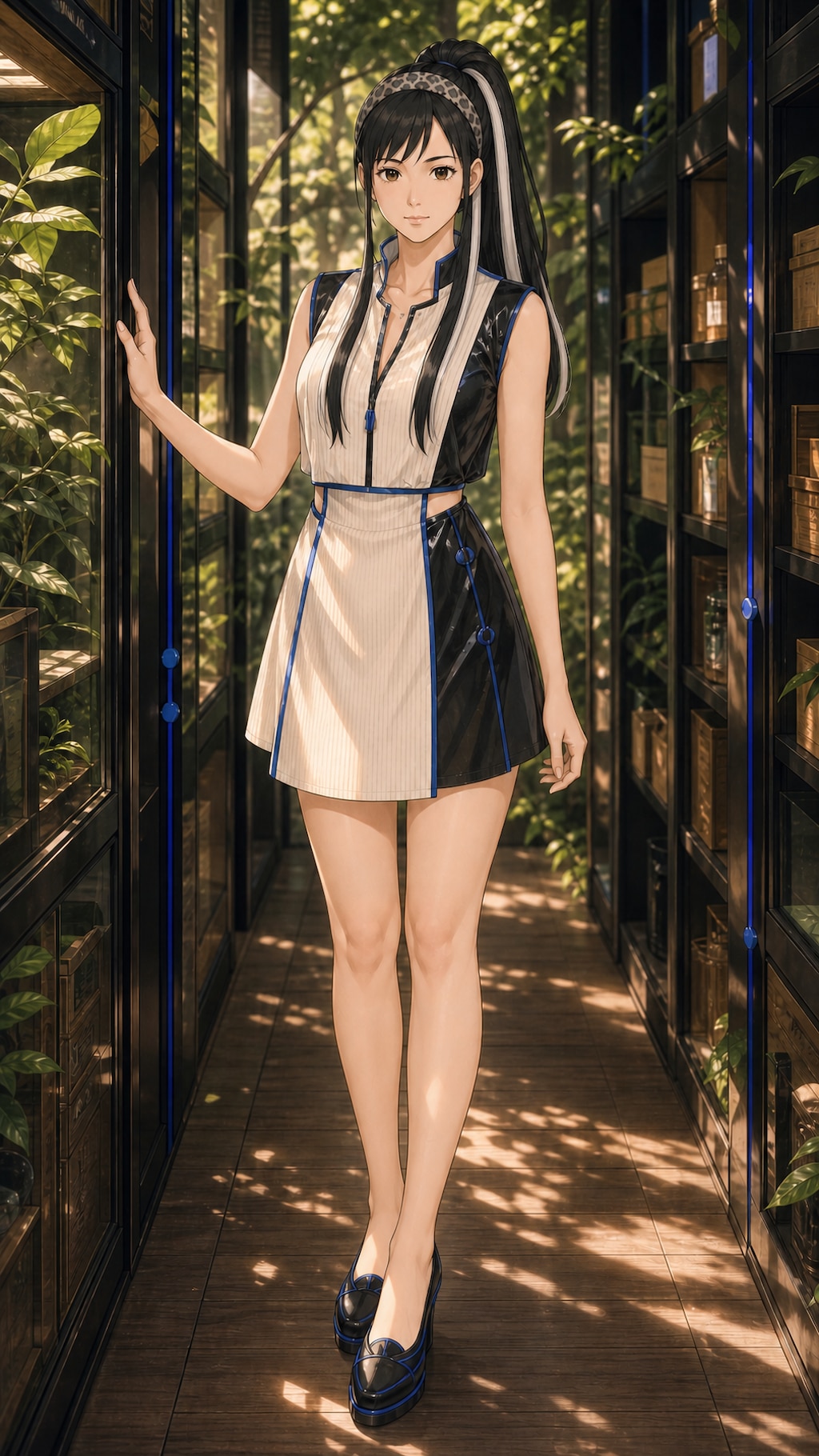 花影にほどける墨緑の朝