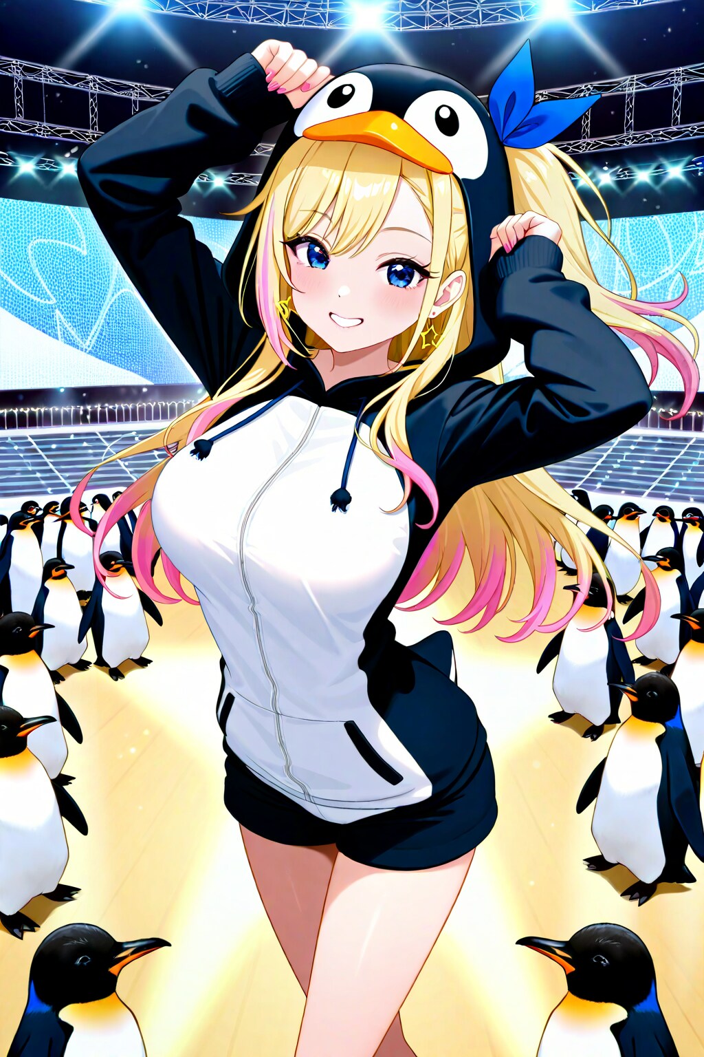 ペンギンと踊るナミちゃん