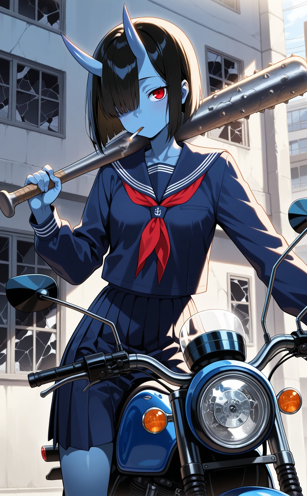 校舎の窓ガラス壊して回った | の人気AIイラスト・グラビア