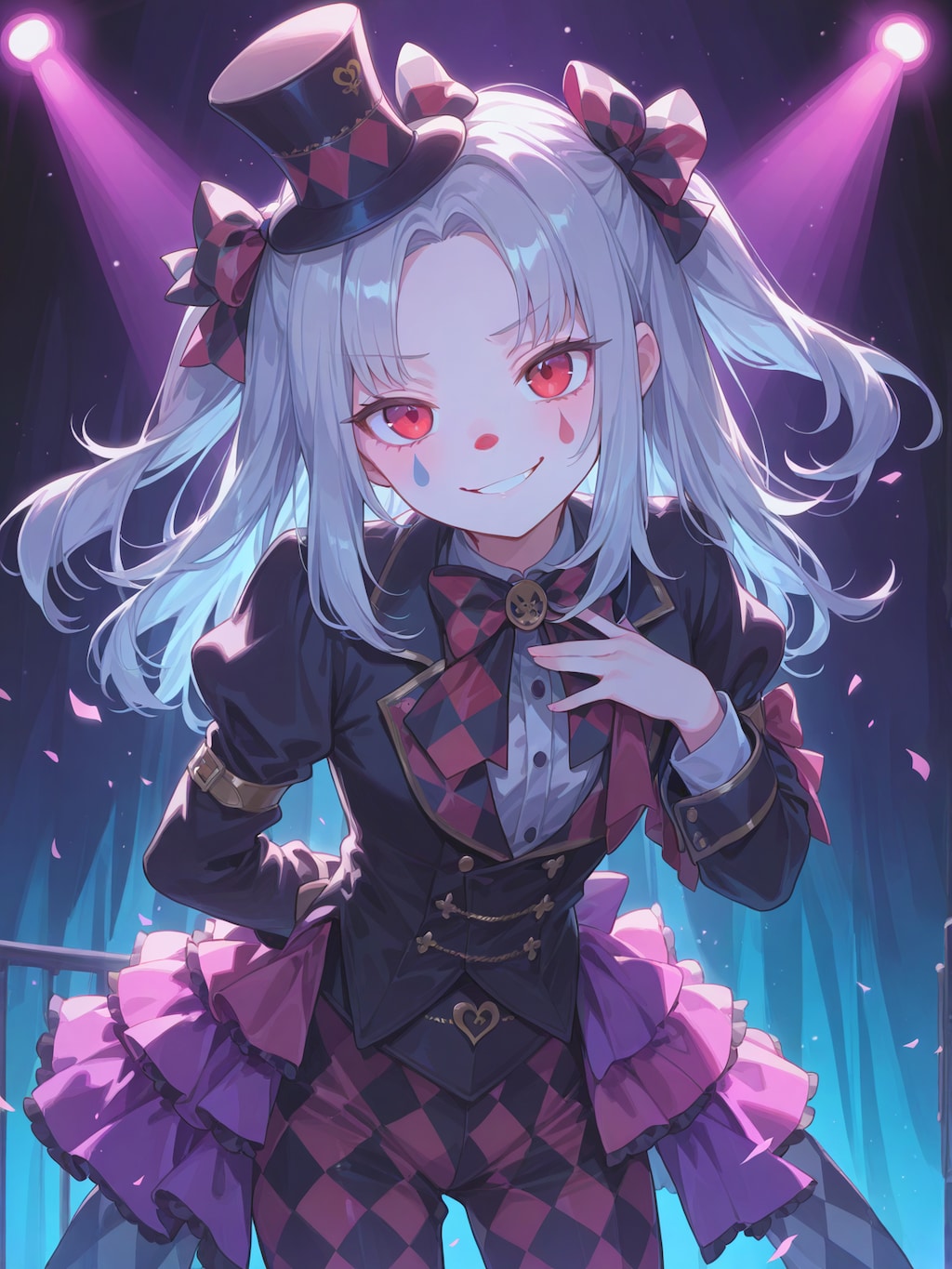 お辞儀するピエロガール