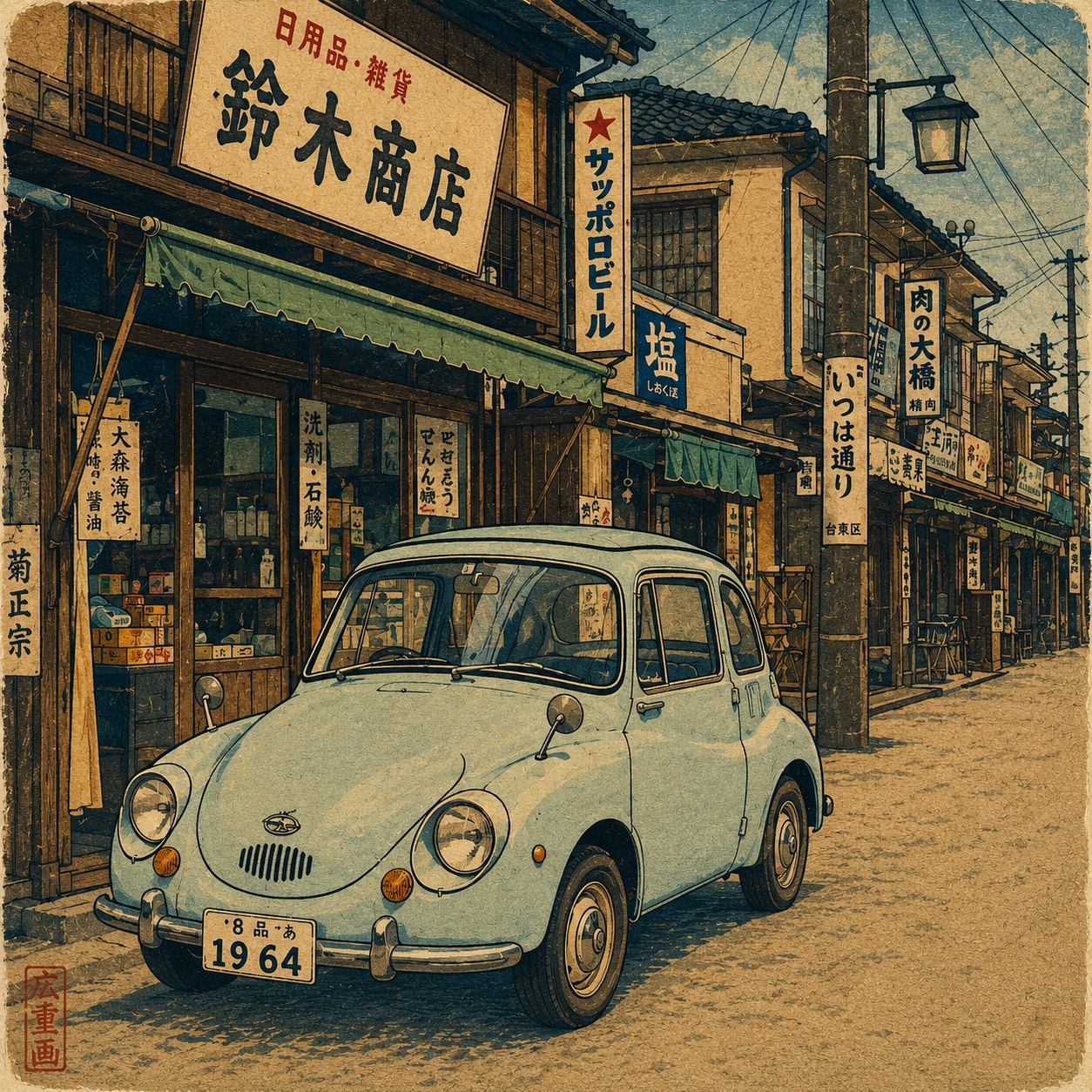 (旧車) スバル360のある風景