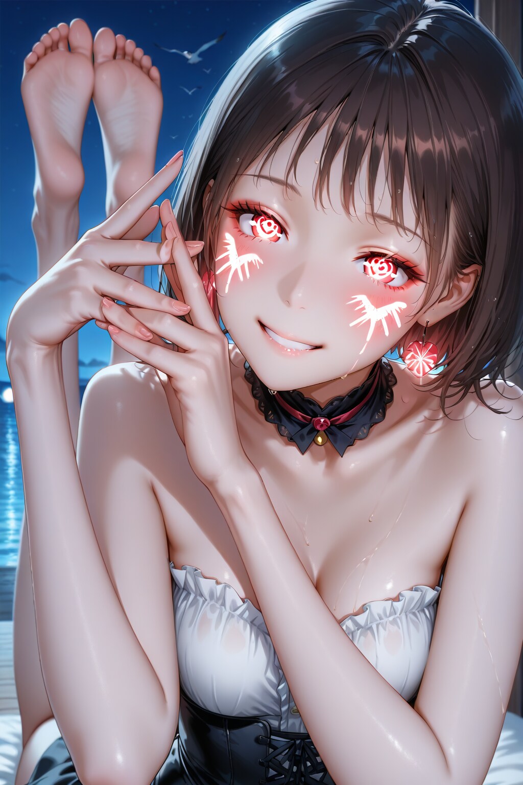 １　独り占めの夜の海