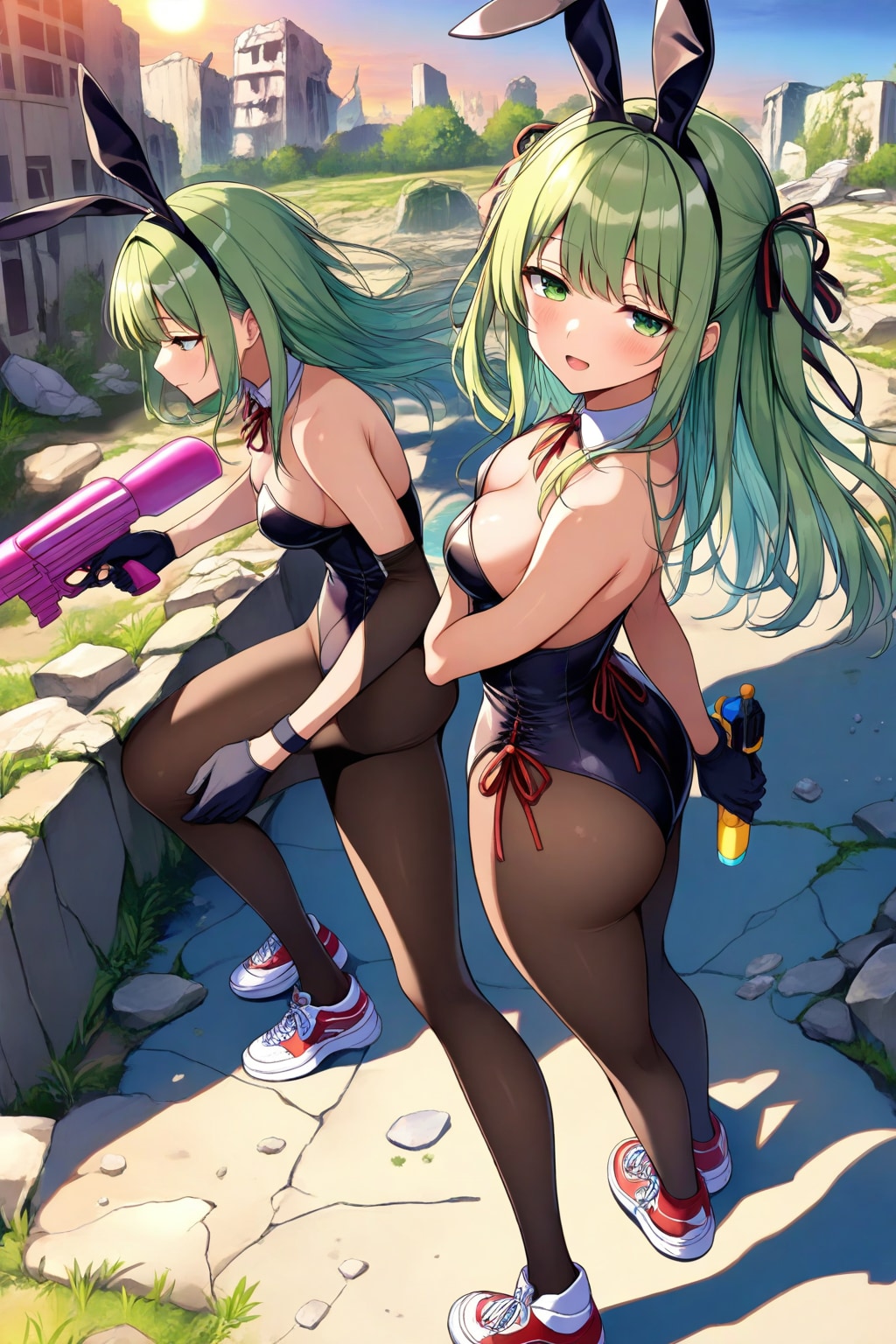 水鉄砲で遊ぼう