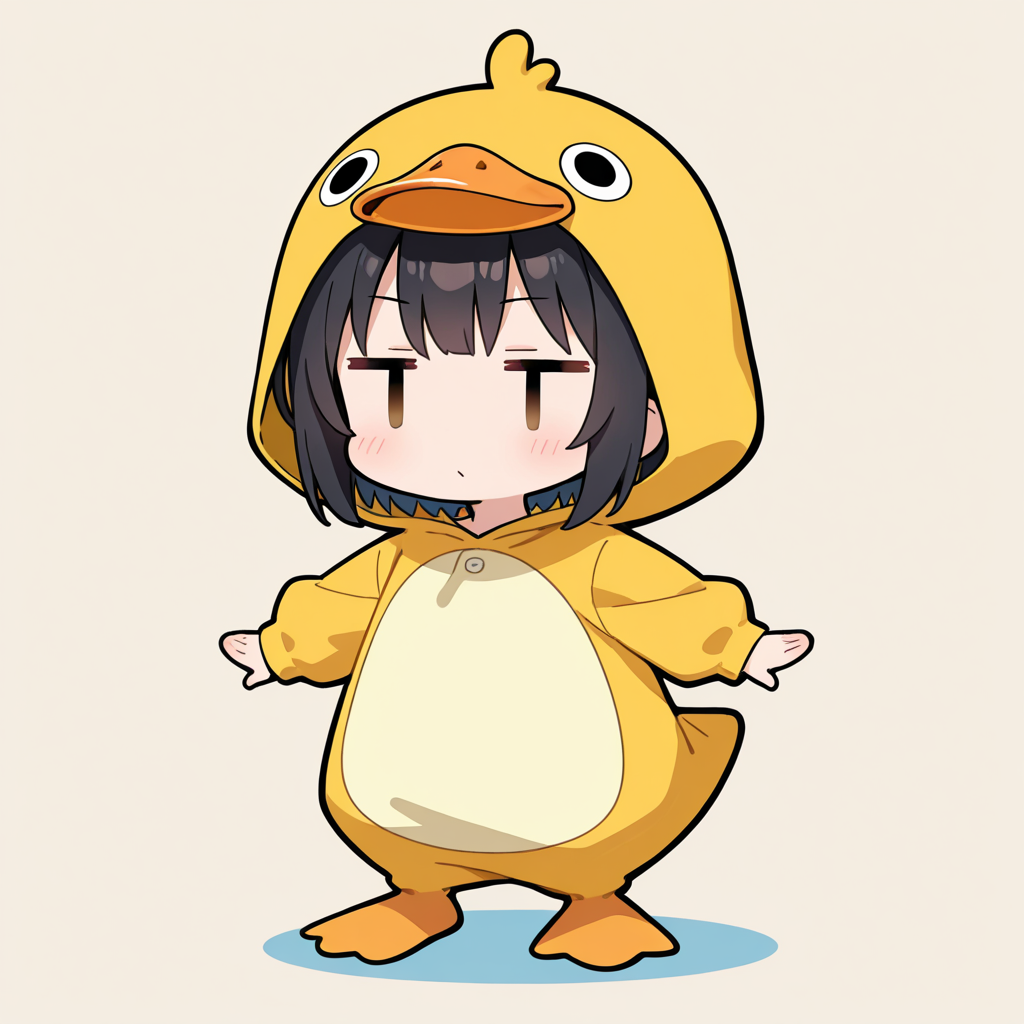 着ぐるみ着せ替え（アヒル雛）