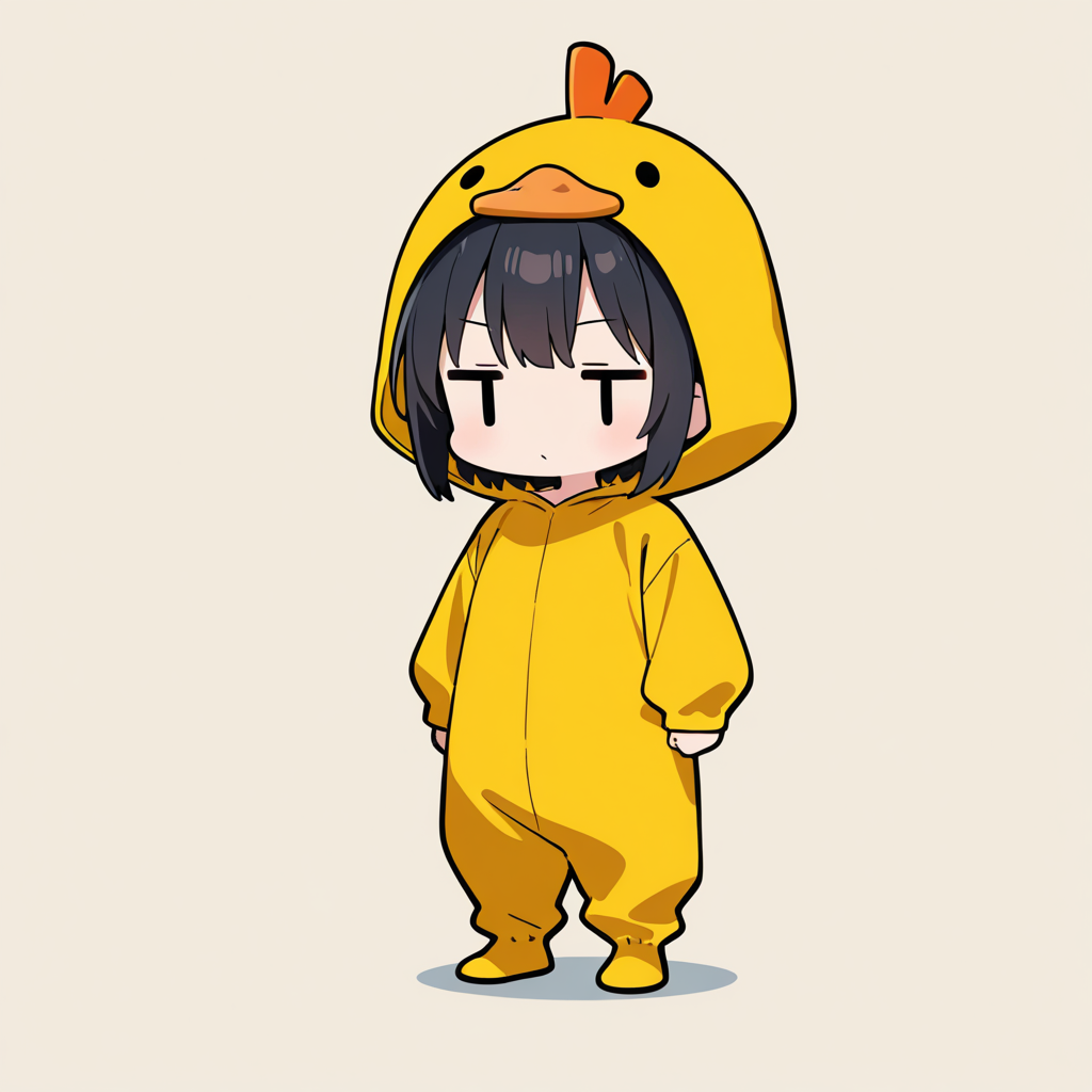 着ぐるみ着せ替え（アヒル雛）