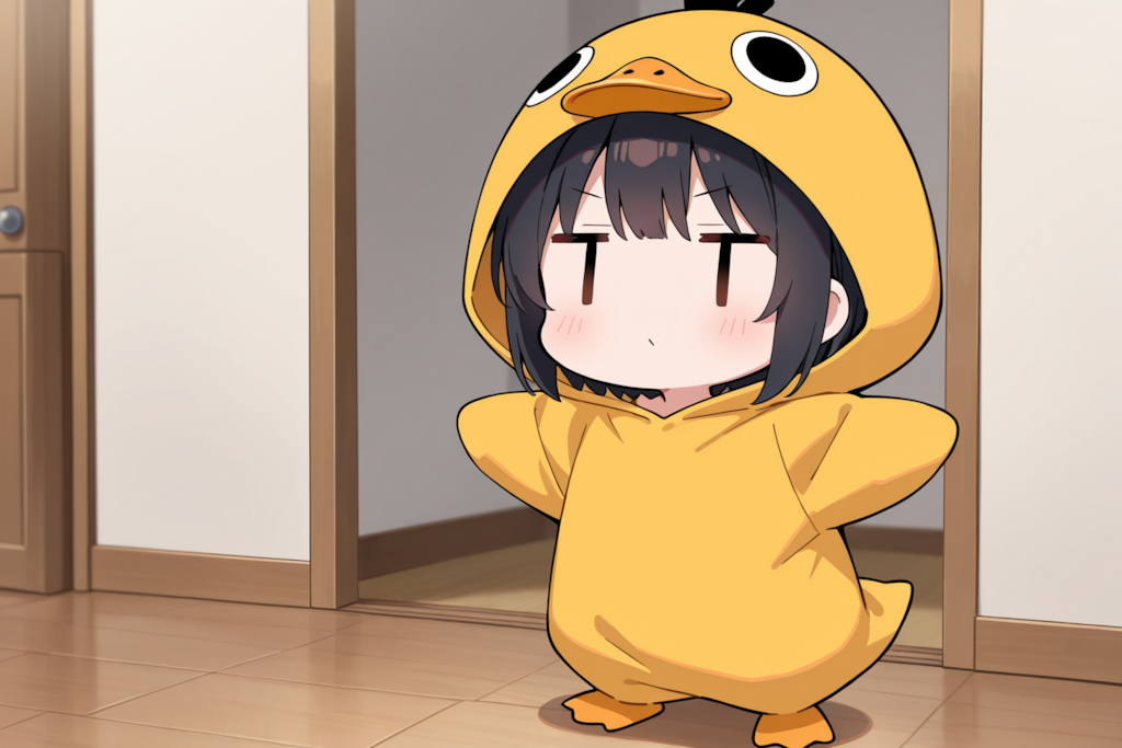 着ぐるみ着せ替え（アヒル雛）