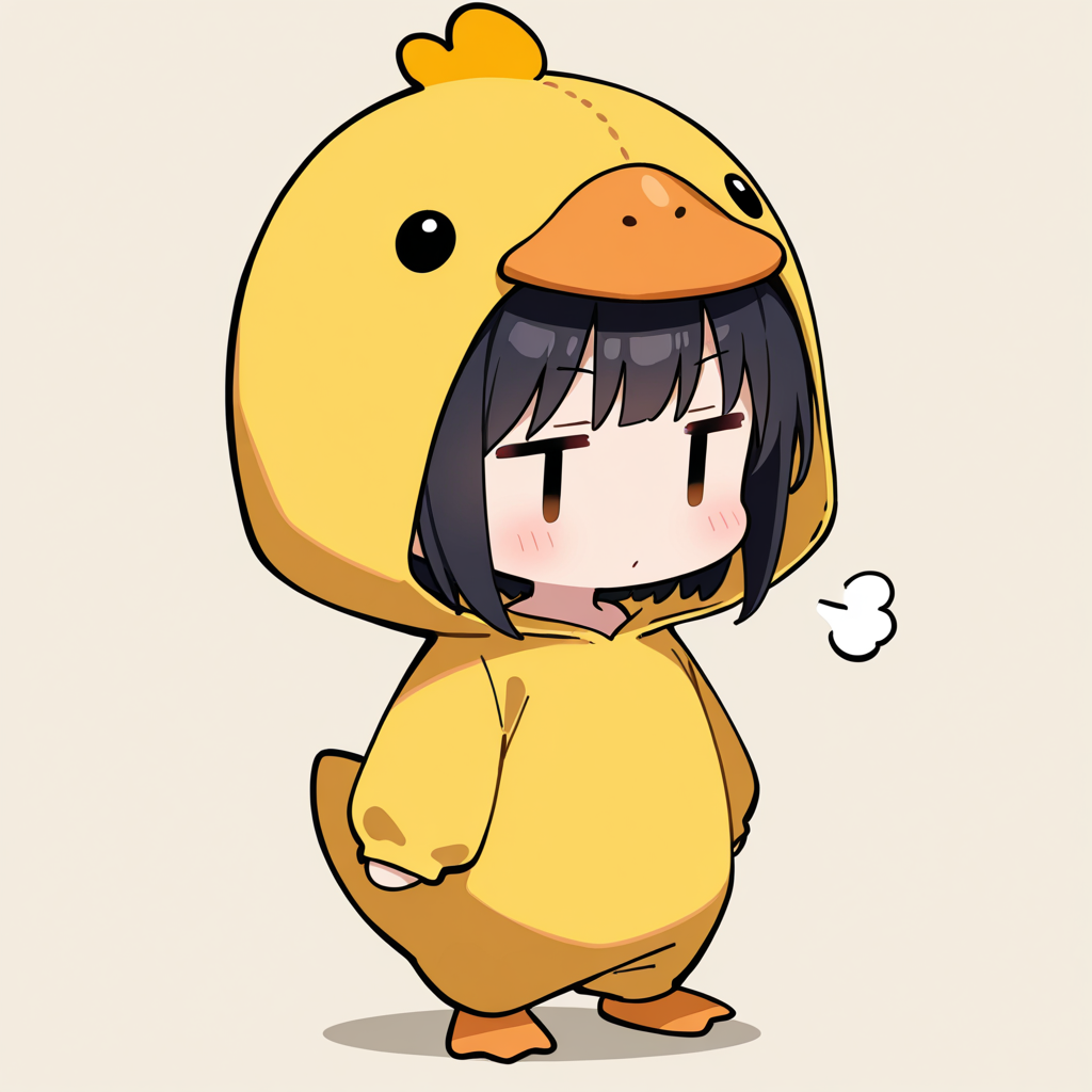 着ぐるみ着せ替え（アヒル雛）