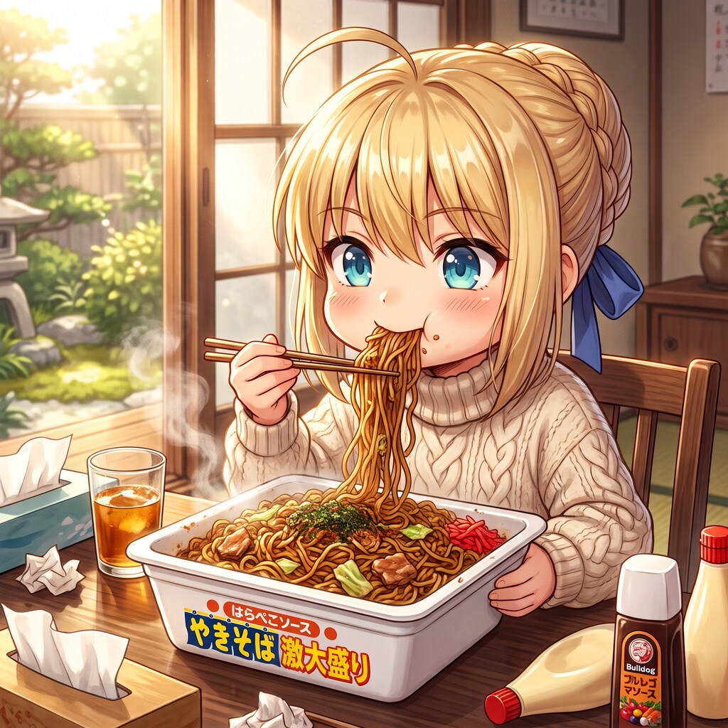 今日のお昼はカップ焼きそばです