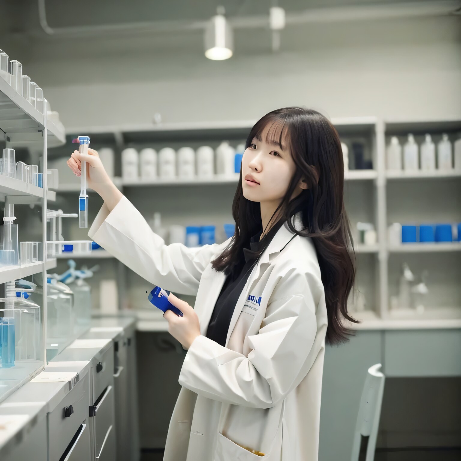 黒髪ロングで白衣の美女１３５ | の人気AIイラスト・グラビア