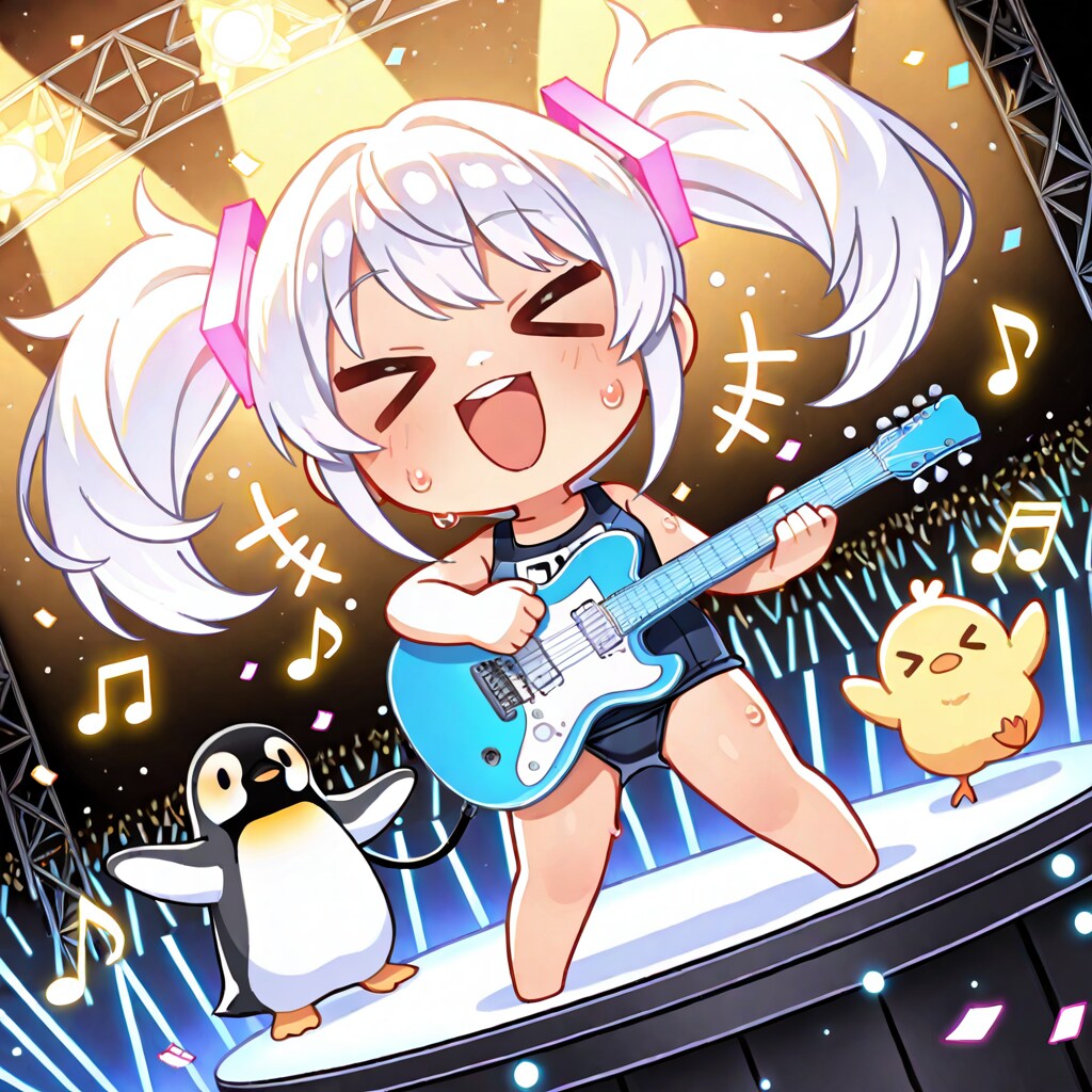 白髪ちゃんのスク水ロック