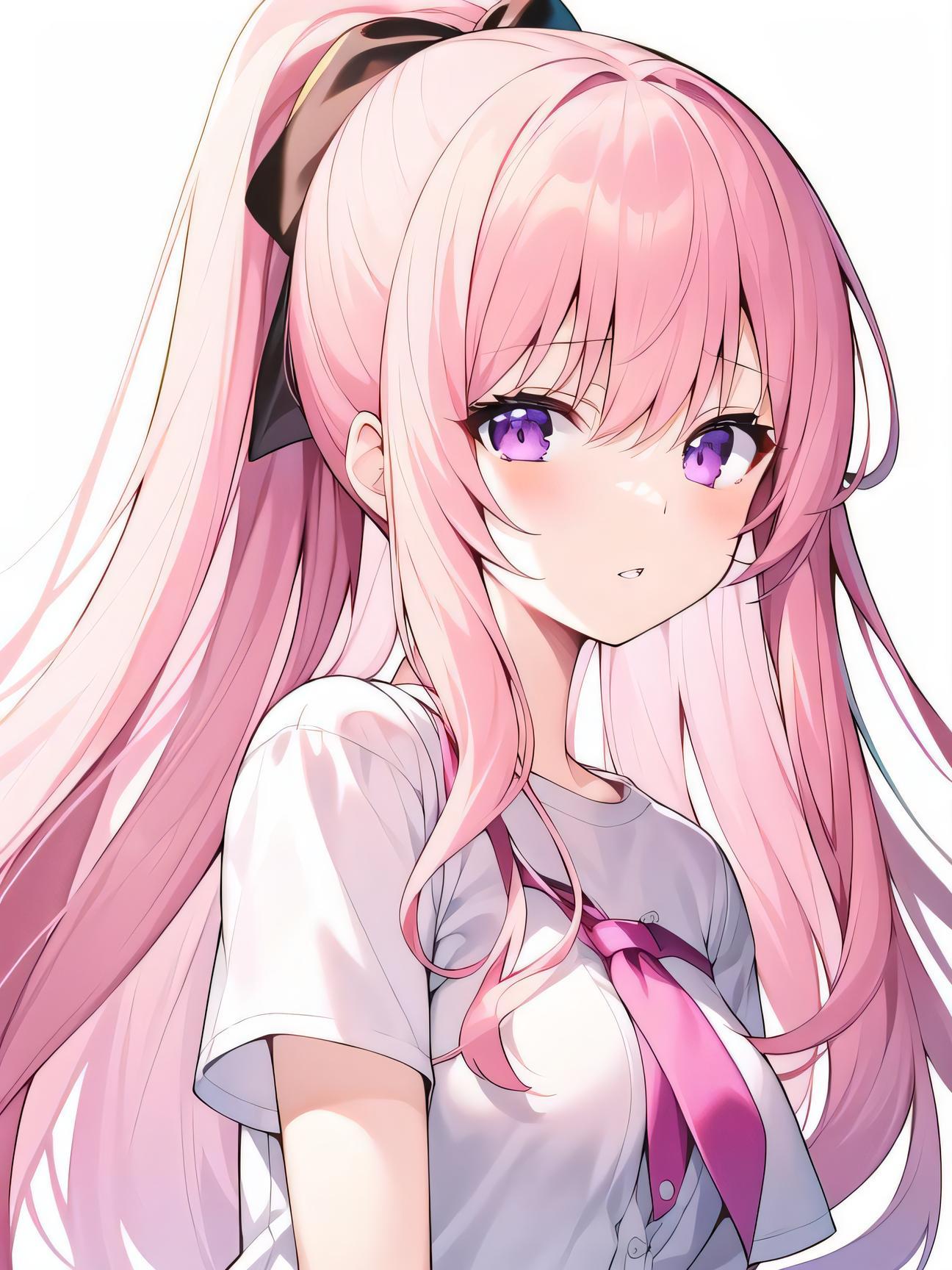 ピンク髪美少女