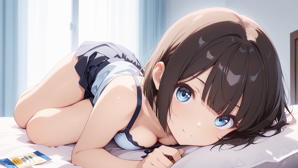 キャミソールから見えた谷間