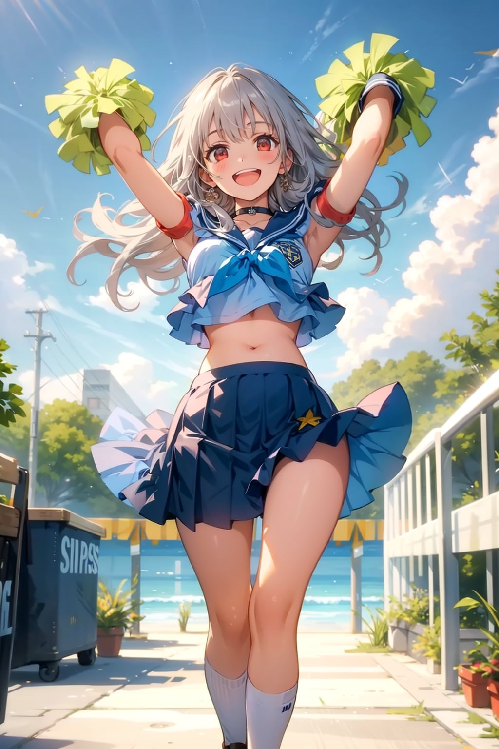 チアリーディングの練習
