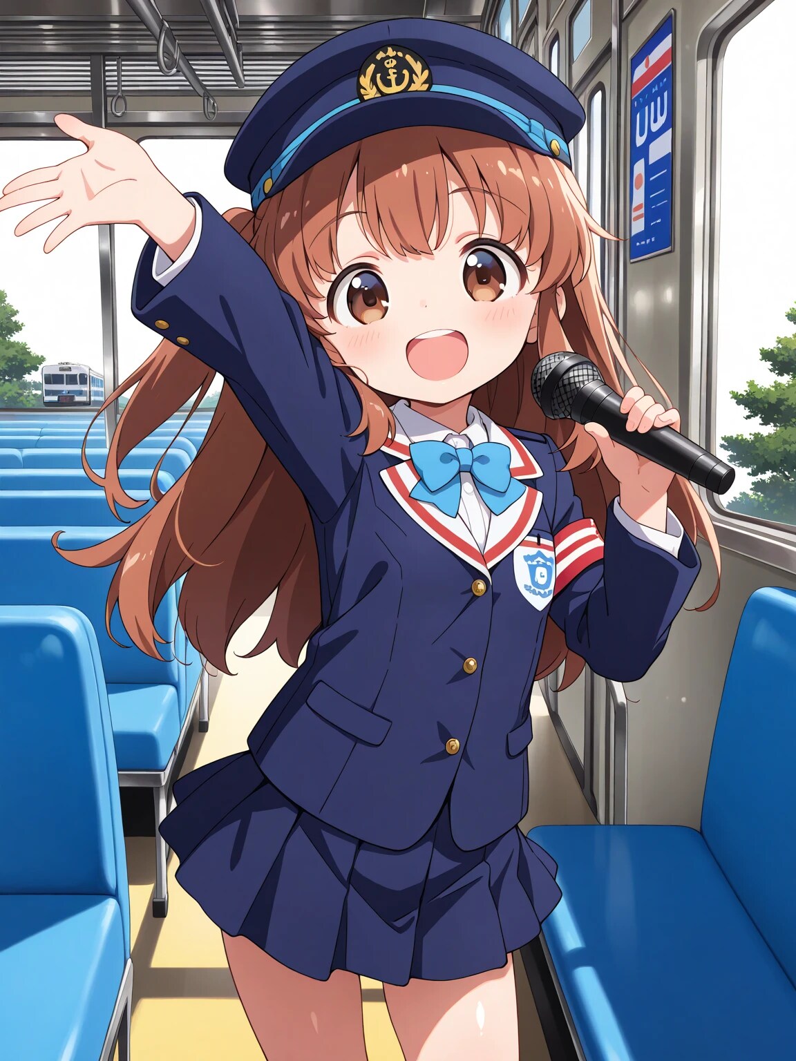 📒らぶりーがーるずバスツアー・かえでちゃんのガイド | の人気AIイラスト・グラビア