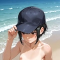 男水着チャレンジ風の女の子 4枚目