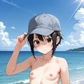 男水着チャレンジ風の女の子 3枚目