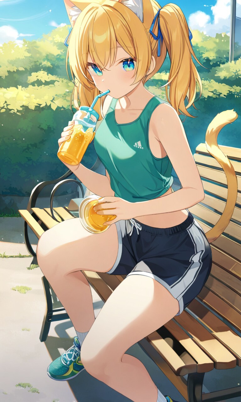 こるり「何？」まや「朝とはいえ、この暑いのによくやるなと」こるり「まあトレーニングしないと太るからね」 | の人気AIイラスト・グラビア