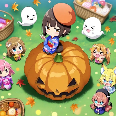 PRISM_〖カボチャに乗るちびちゃん〗。