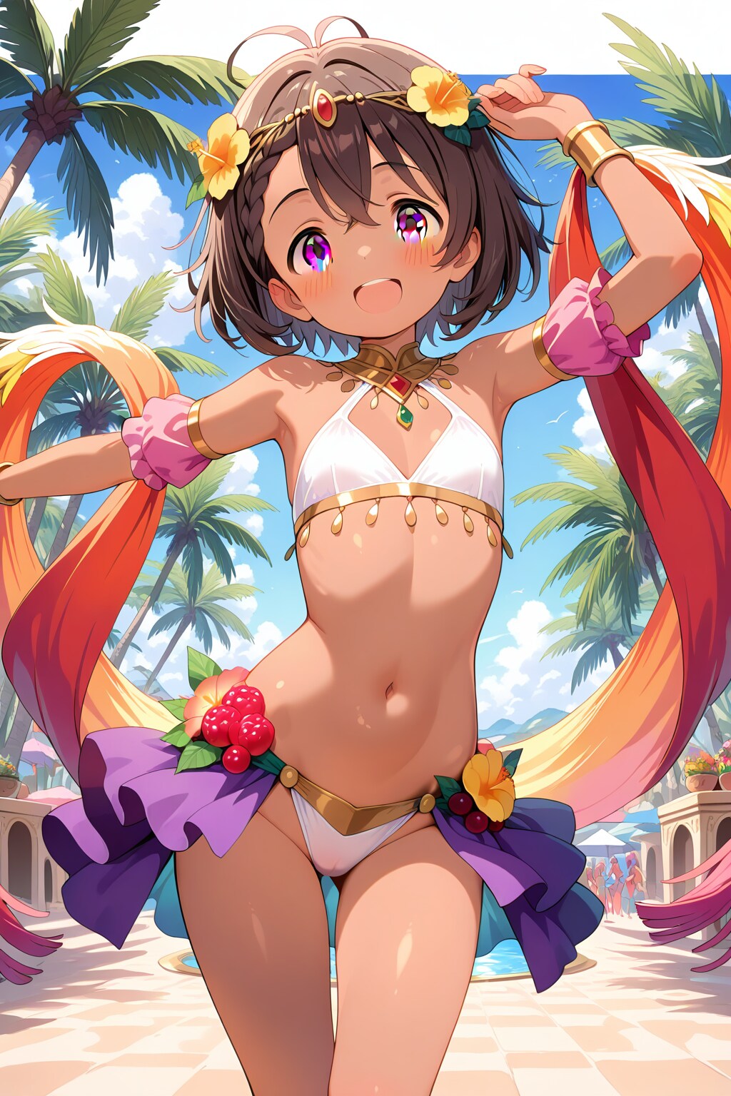 健康的な褐色ダンサー