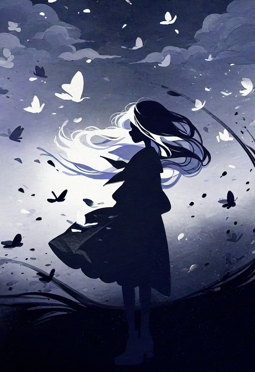 白い蝶　黒い蝶 | の人気AIイラスト・グラビア