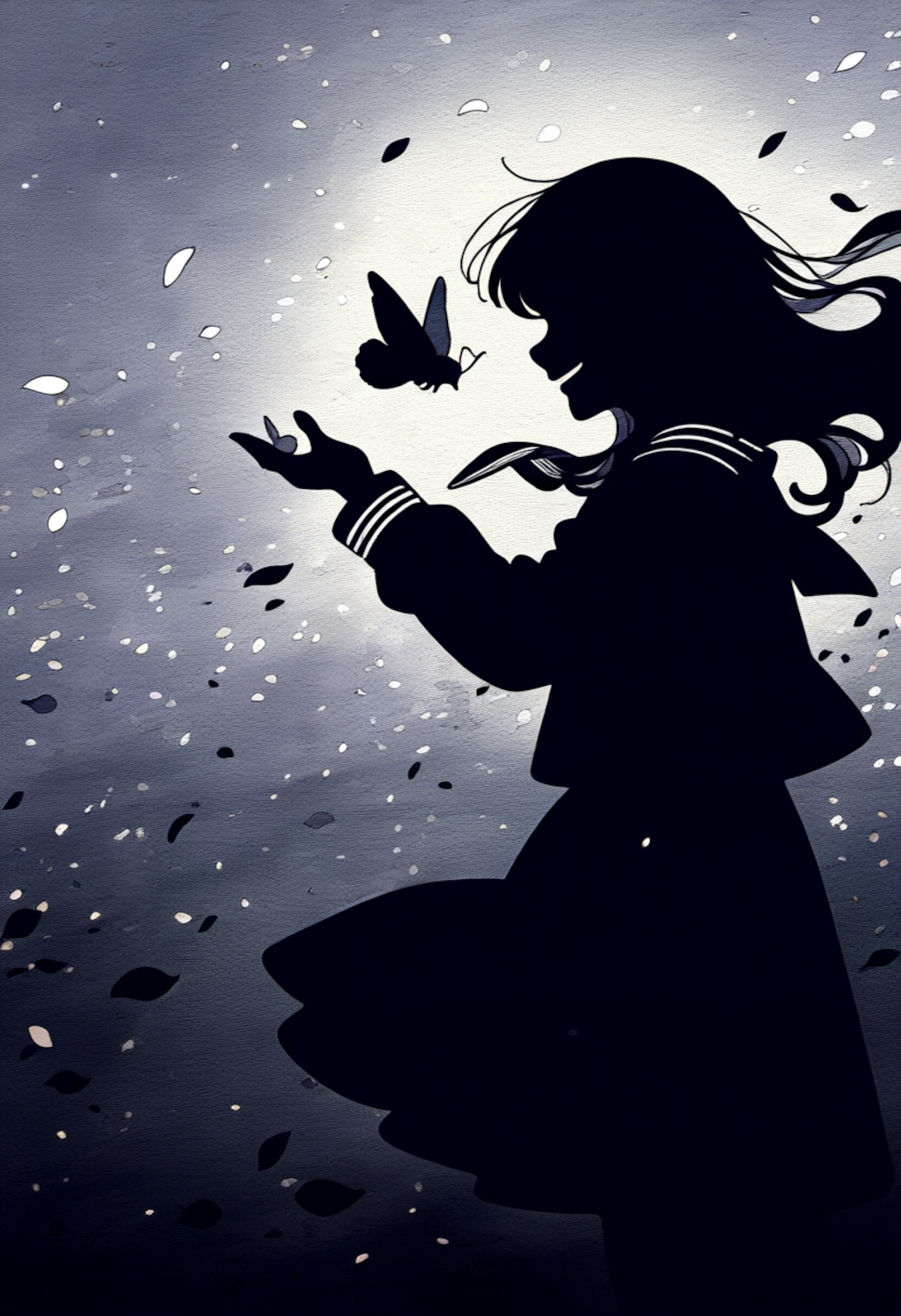 白い蝶　黒い蝶