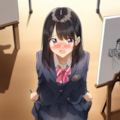 美術モデルのデッサンでなぜか恥ずかしがってるJK 4枚目